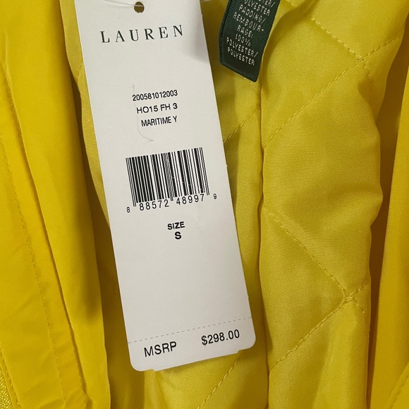Ralph Lauren Maritime raincoat, size small (generous fit) warm canary yellow - Picture 3 of 15